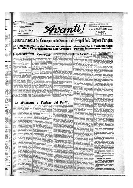 Avanti! : Bollettino del Partito socialista italiano