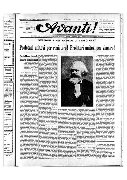 Avanti! : Bollettino del Partito socialista italiano