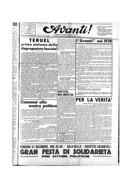 Avanti! : Bollettino del Partito socialista italiano