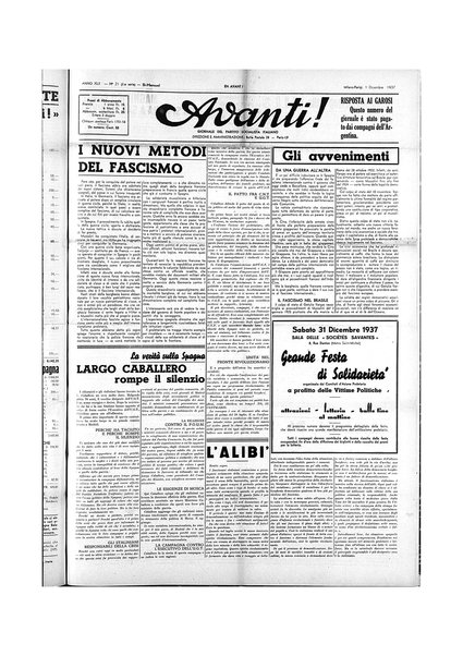 Avanti! : Bollettino del Partito socialista italiano