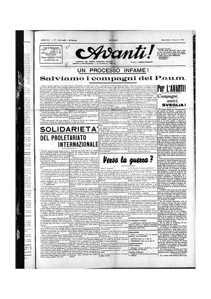 Avanti! : Bollettino del Partito socialista italiano