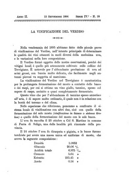 La rivista periodico della R. Scuola di Viticoltura e di Enologia di Conegliano