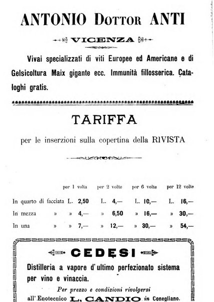 La rivista periodico della R. Scuola di Viticoltura e di Enologia di Conegliano