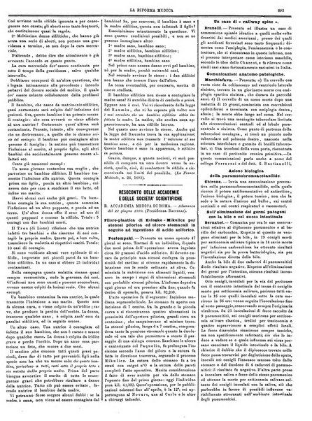 Riforma medica giornale internazionale quotidiano di medicina, chirurgia, farmacia, veterinaria e scienze affini