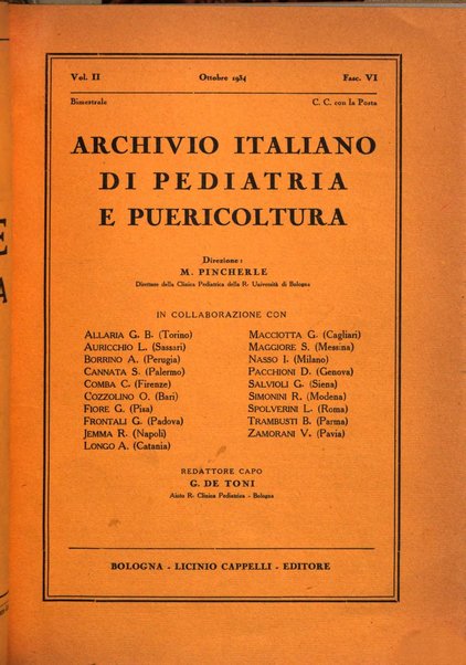 Archivio italiano di pediatria e puericoltura