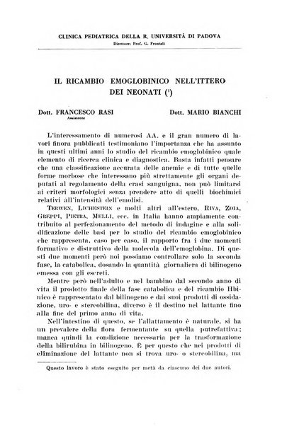 Archivio italiano di pediatria e puericoltura