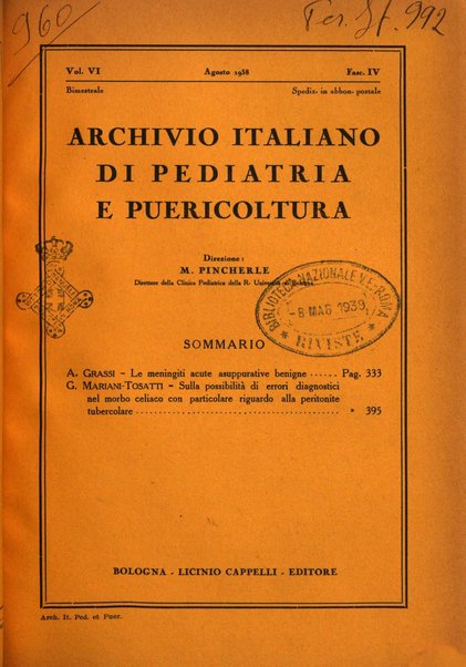 Archivio italiano di pediatria e puericoltura