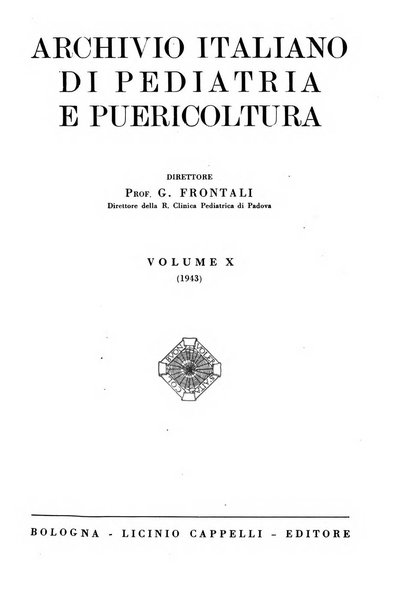 Archivio italiano di pediatria e puericoltura