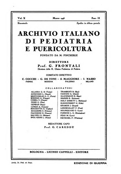 Archivio italiano di pediatria e puericoltura