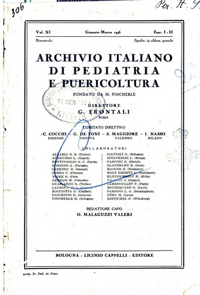 Archivio italiano di pediatria e puericoltura