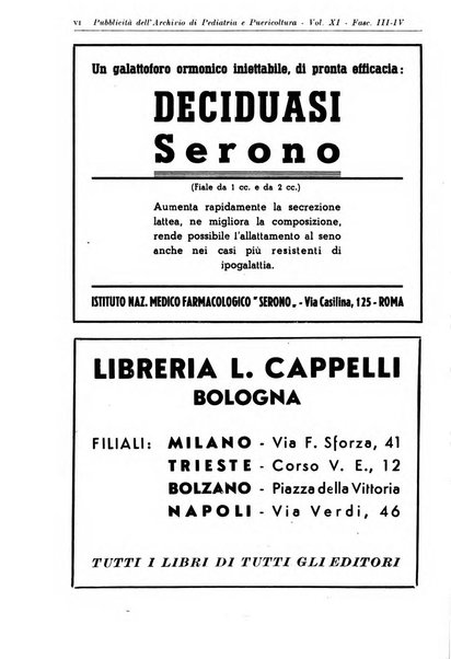 Archivio italiano di pediatria e puericoltura