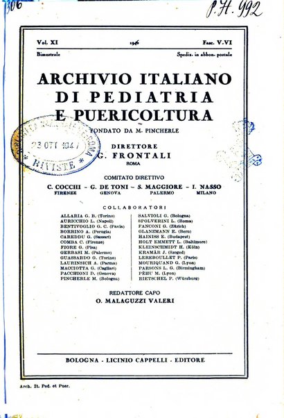 Archivio italiano di pediatria e puericoltura