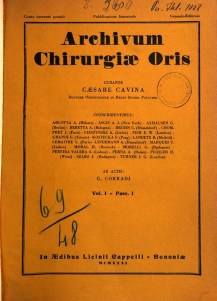 Archivum chirurgiae oris