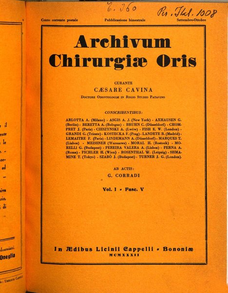 Archivum chirurgiae oris
