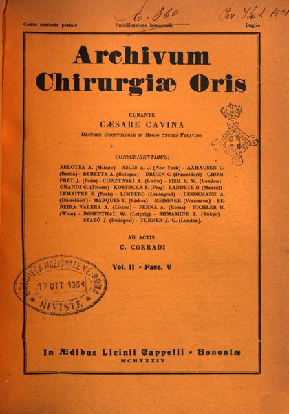 Archivum chirurgiae oris