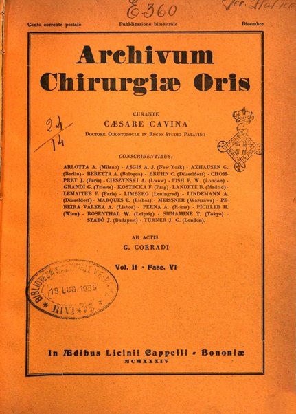 Archivum chirurgiae oris