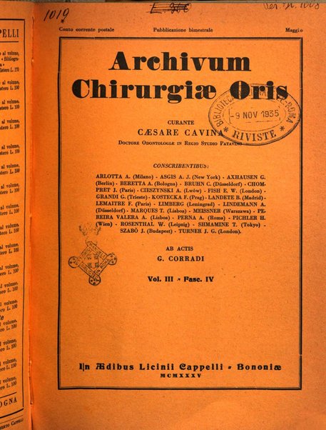 Archivum chirurgiae oris