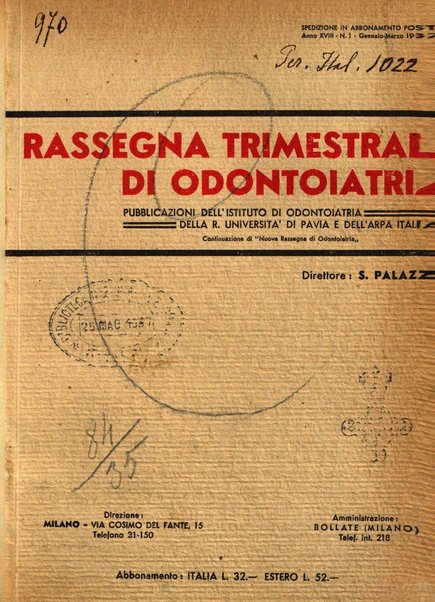 Rassegna trimestrale di odontoiatria