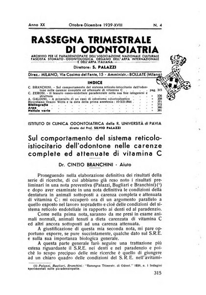 Rassegna trimestrale di odontoiatria