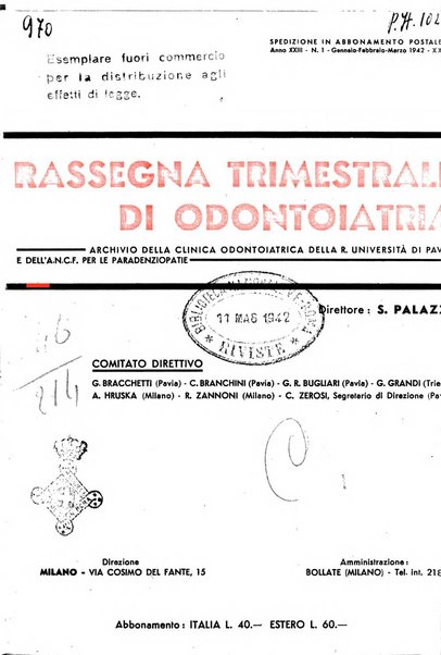 Rassegna trimestrale di odontoiatria