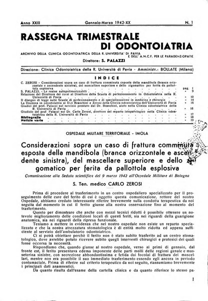 Rassegna trimestrale di odontoiatria