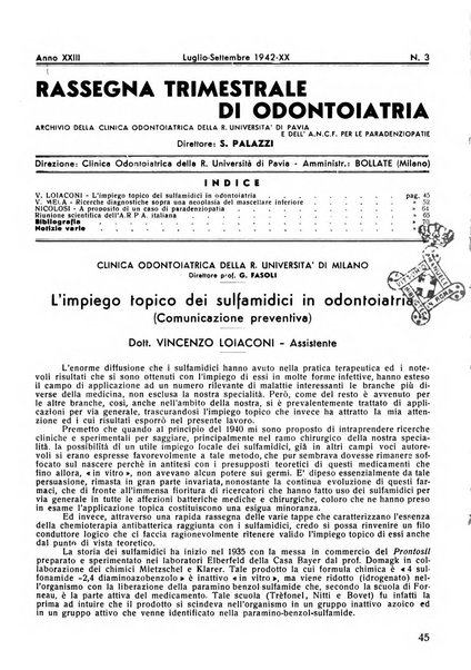 Rassegna trimestrale di odontoiatria