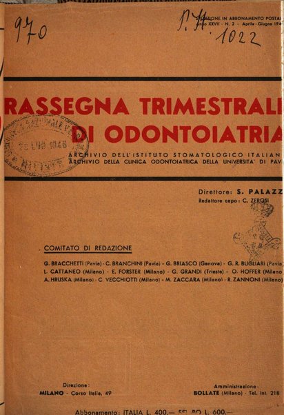 Rassegna trimestrale di odontoiatria