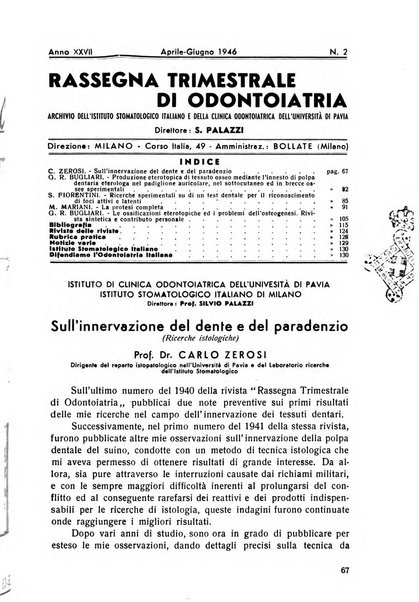 Rassegna trimestrale di odontoiatria