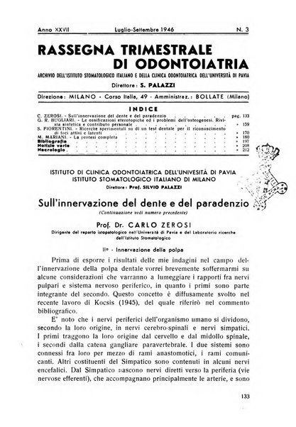 Rassegna trimestrale di odontoiatria