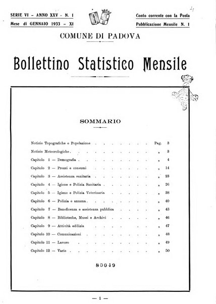 Bollettino statistico mensile