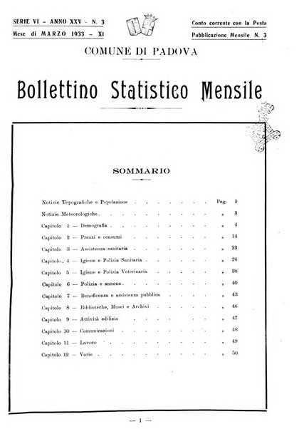 Bollettino statistico mensile