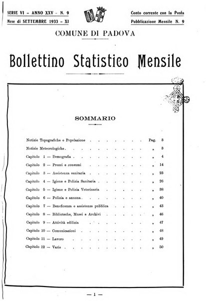 Bollettino statistico mensile