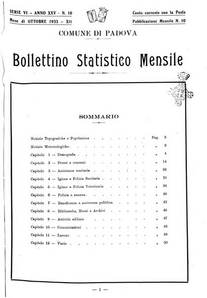 Bollettino statistico mensile