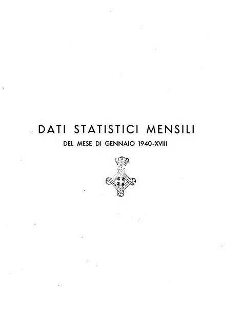 Bollettino statistico mensile