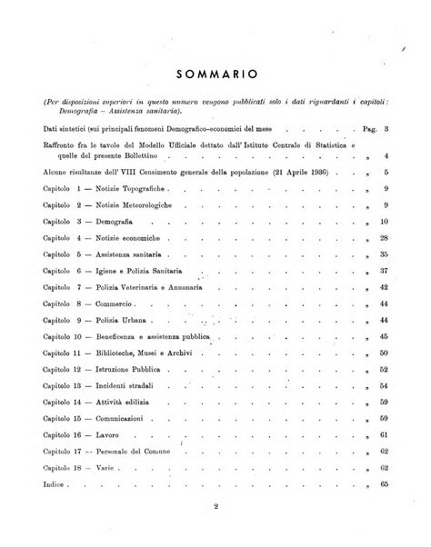 Bollettino statistico mensile