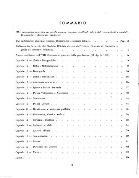 Bollettino statistico mensile