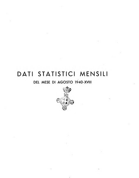 Bollettino statistico mensile