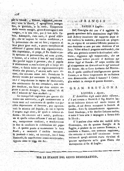 Il democratico imparziale o sia Giornale di Bologna