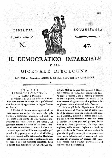 Il democratico imparziale o sia Giornale di Bologna