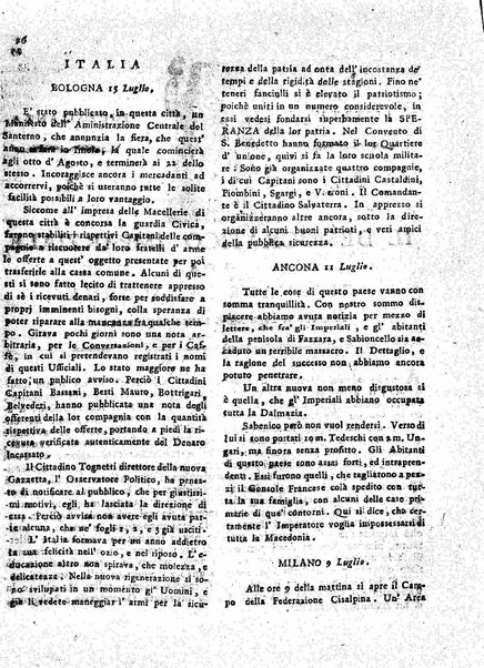 Il democratico imparziale o sia Giornale di Bologna