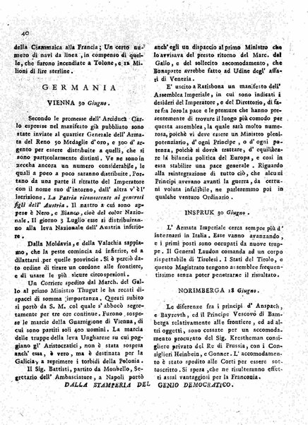 Il democratico imparziale o sia Giornale di Bologna