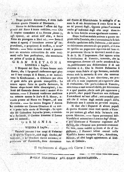 Il democratico imparziale o sia Giornale di Bologna