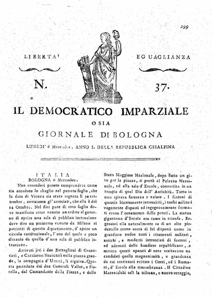 Il democratico imparziale o sia Giornale di Bologna