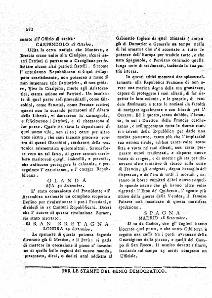 Il democratico imparziale o sia Giornale di Bologna