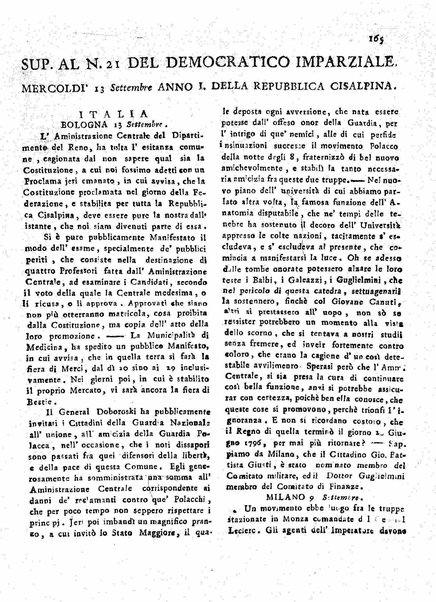 Il democratico imparziale o sia Giornale di Bologna