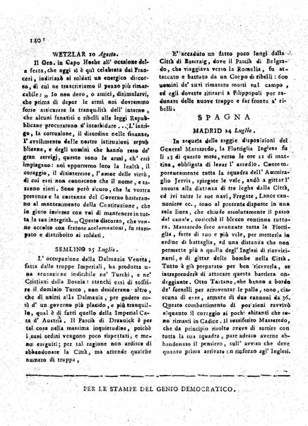 Il democratico imparziale o sia Giornale di Bologna