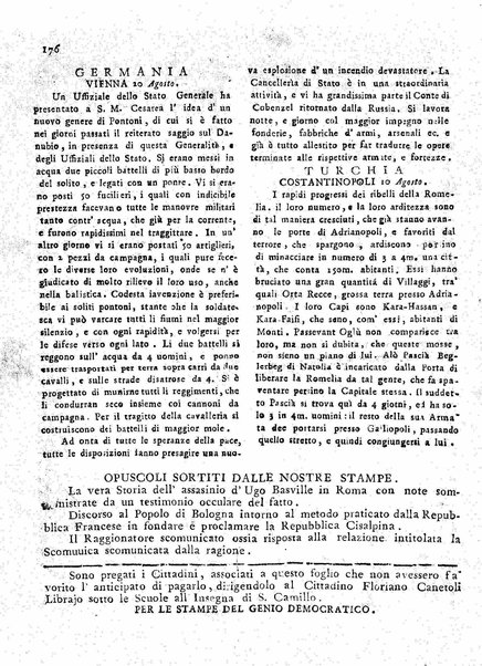 Il democratico imparziale o sia Giornale di Bologna