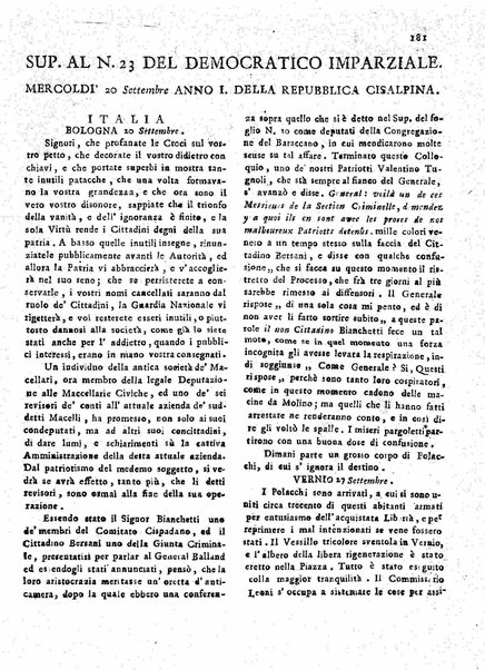 Il democratico imparziale o sia Giornale di Bologna