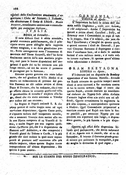 Il democratico imparziale o sia Giornale di Bologna