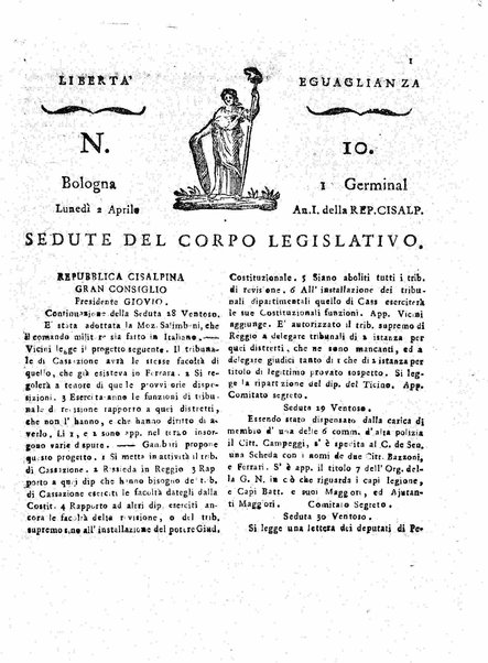 Il democratico imparziale o sia Giornale di Bologna